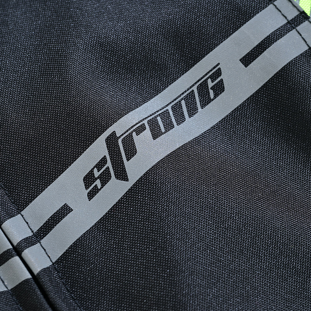 Racer Jacket – Men’s Motorcycle Textile Jacket (Black & Neon Lime)