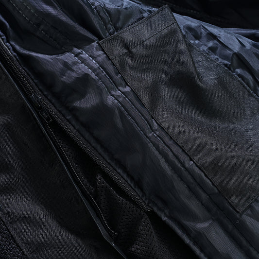 Racer Jacket – Men’s Motorcycle Textile Jacket (Black & Red)