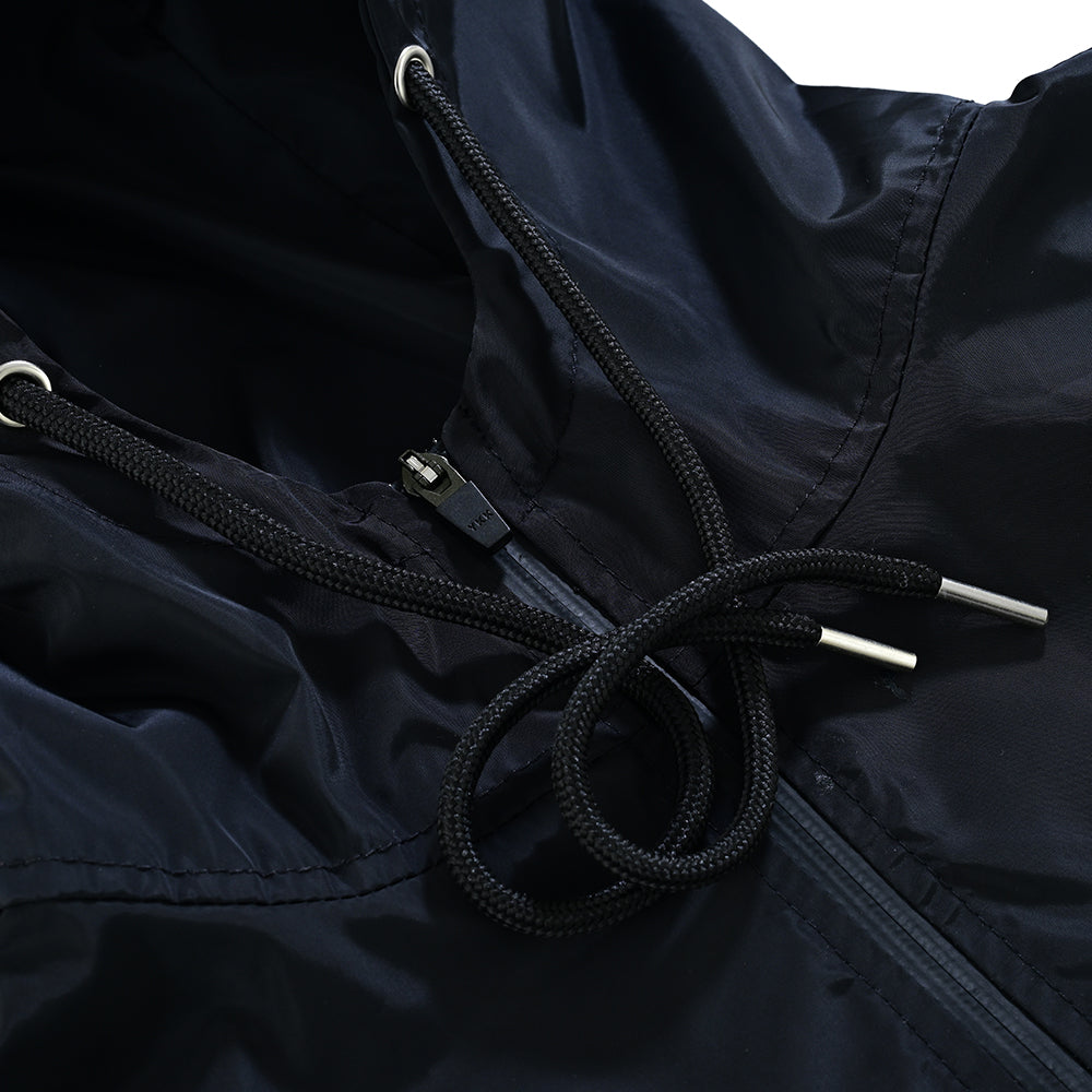 Windbreaker Hoodie – Men's Lightweight Pullover (Black)